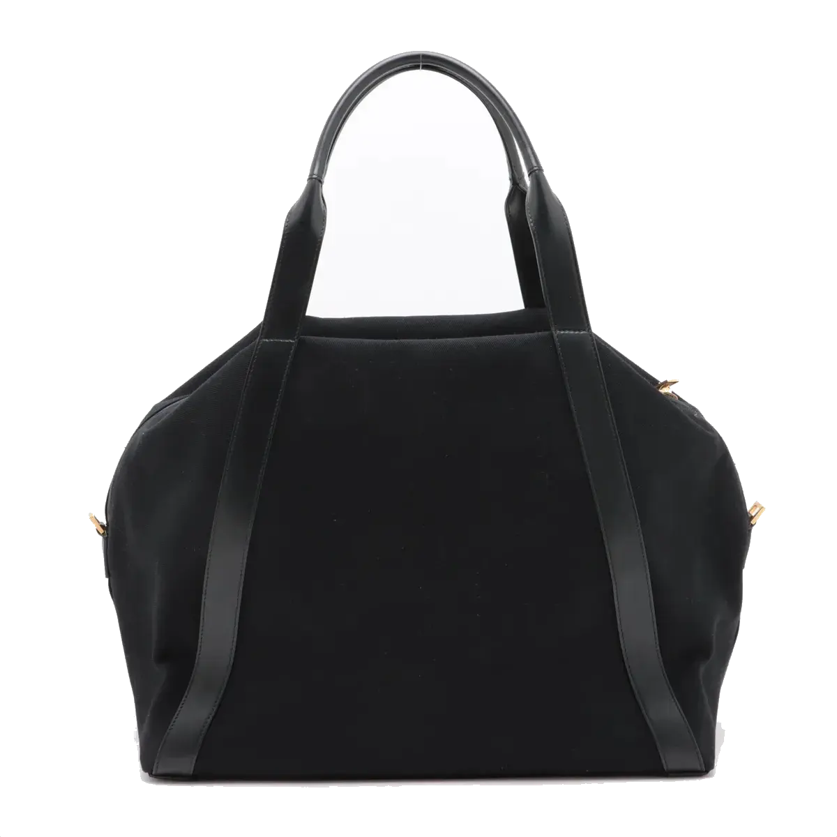 Pre-Loved Rive Gauche Tote Canvas Maxi with Gold Hardware, Black
