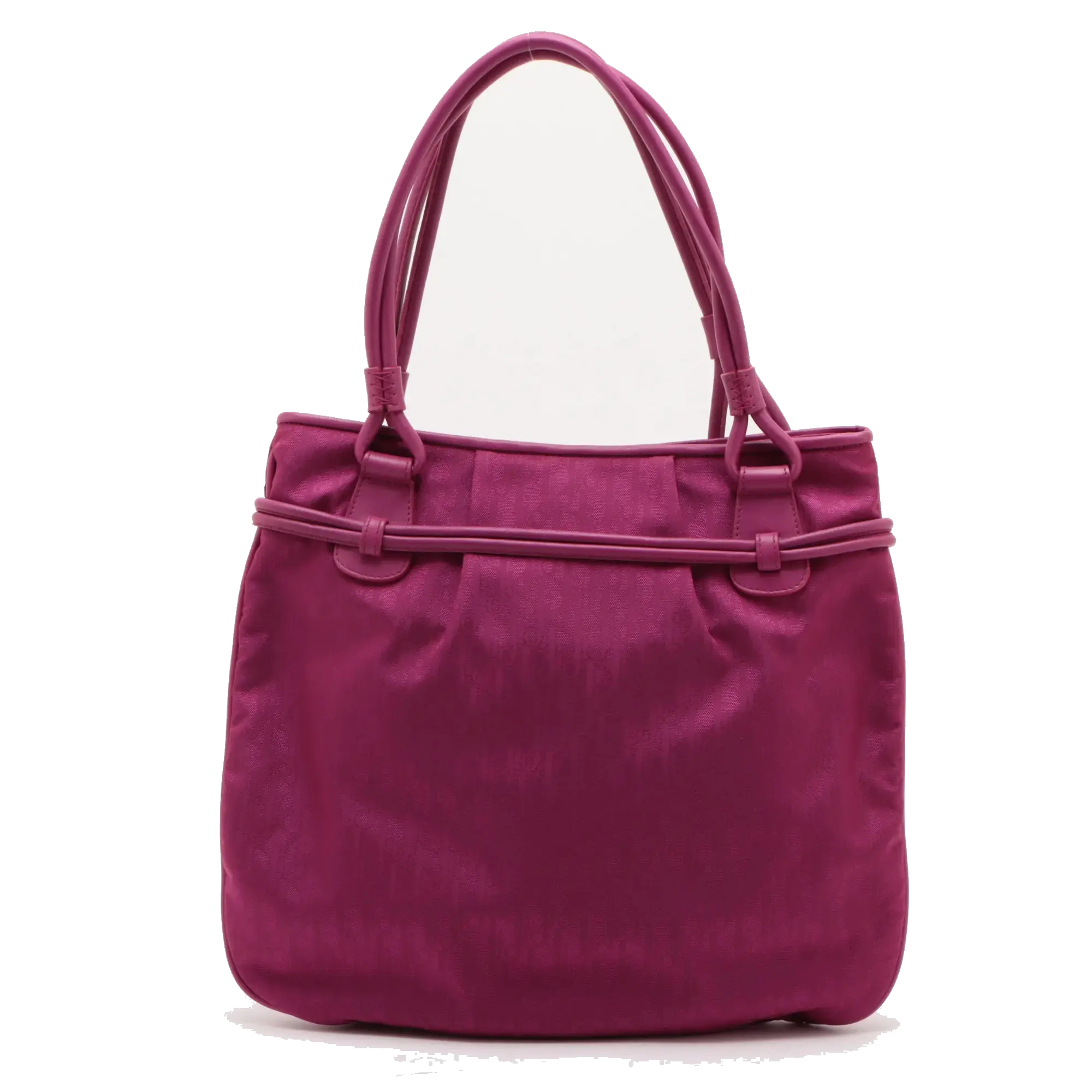 Pre-Loved Diorissimo Tote Oblique Coated Canvas with Silver Hardware, Magenta