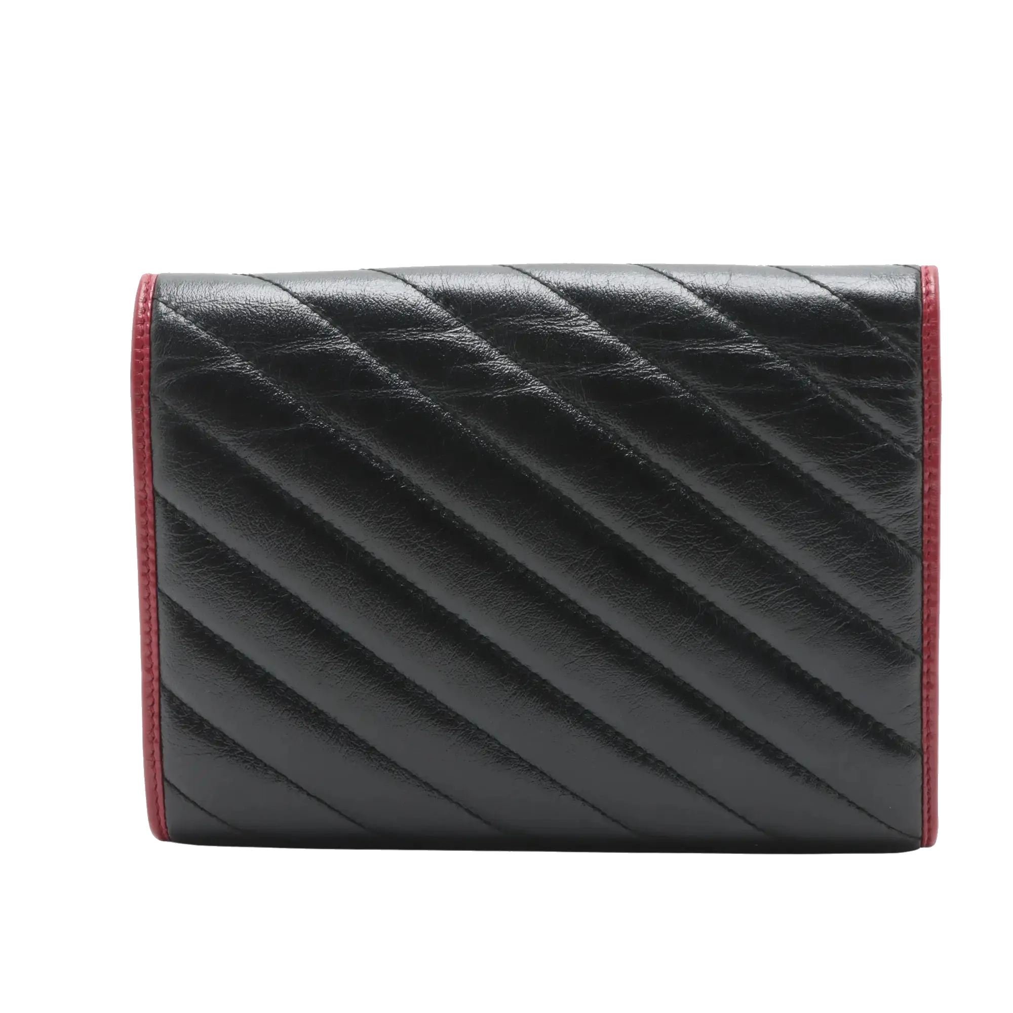 Pre-Loved GG Marmont Torchon Wallet on Chain Crossbody Bag Quilted Leather Mini with Gold Hardware, Black