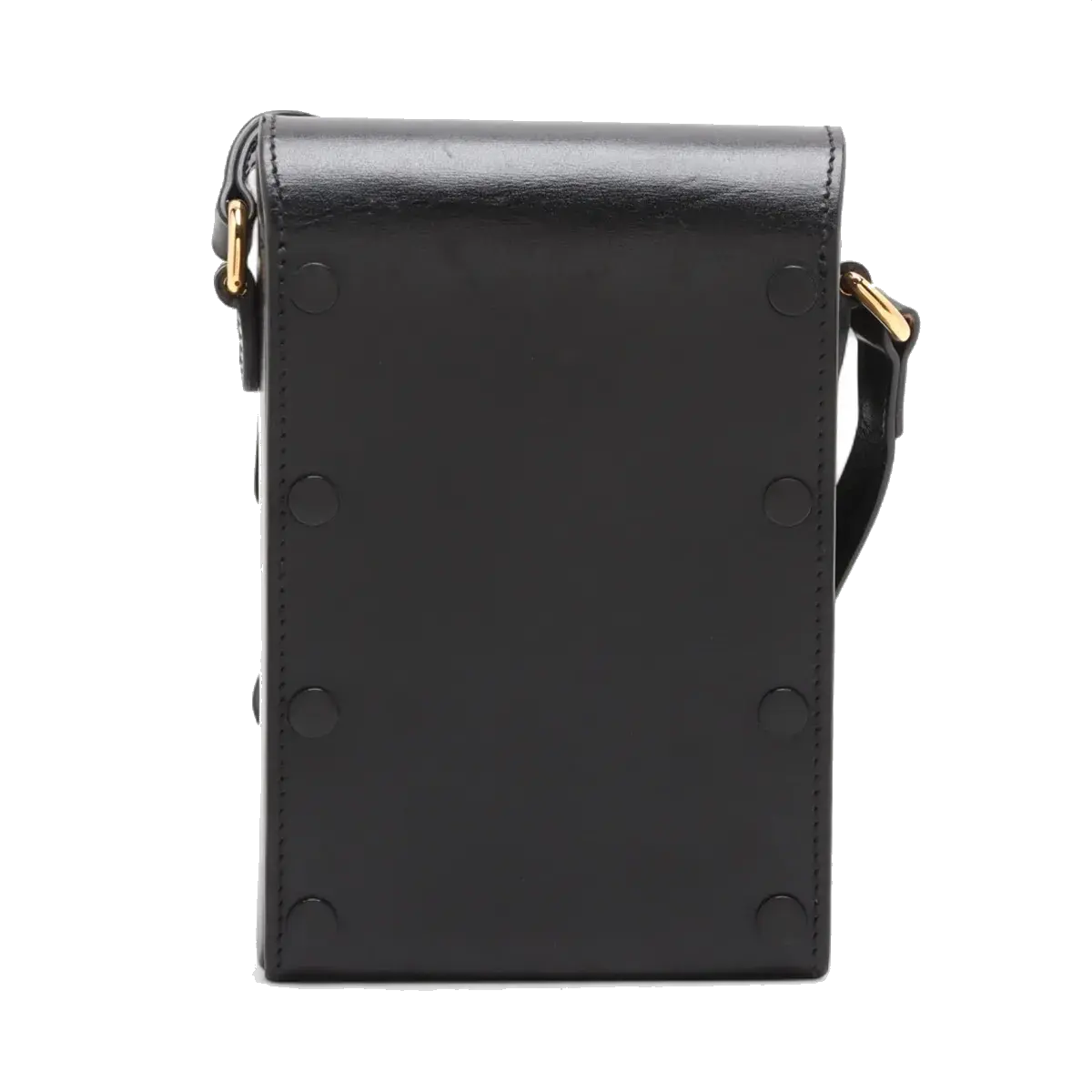Pre-Loved 1955 Horsebit Crossbody Bag Leather Mini with Gold Hardware, Black
