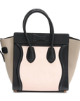 Pre-Loved Luggage Tote Leather Micro with Gold Hardware, Tricolor