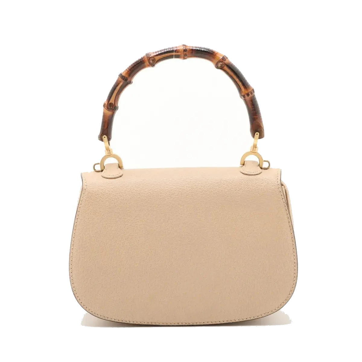 Pre-Loved Bamboo Handbag Leather with Gold Hardware, Beige