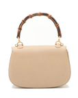 Pre-Loved Bamboo Handbag Leather with Gold Hardware, Beige