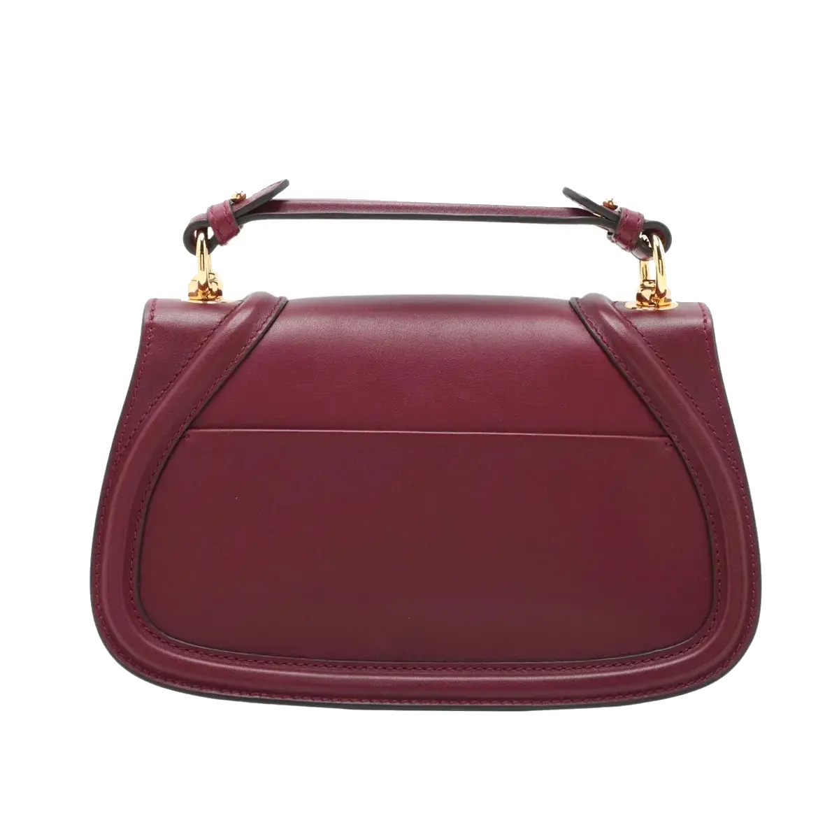 Pre-Loved Blondie Shoulder Bag Leather Mini with Gold Hardware, Burgundy