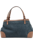 Pre-Loved Craft Tote Denim with Gold Hardware, Blue