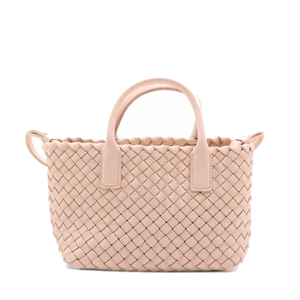 Pre-Loved Cabat Tote Intrecciato Leather Mini with Gold Hardware, Pink