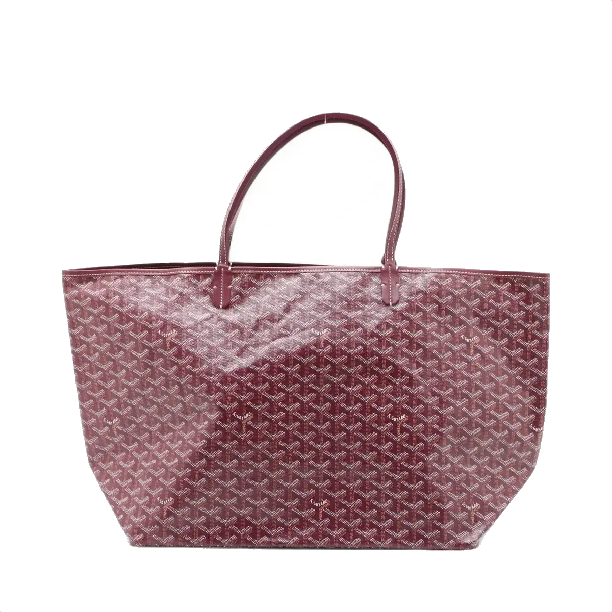 Pre-Loved Saint Louis Tote Goyardine Coated Canvas GM with Silver Hardware, Burgundy