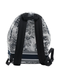 Pre-Loved DiorTravel Backpack Toile de Jouy Coated Canvas Medium with Black Hardware, White and Navy Blue