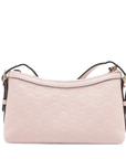 Pre-Loved Guccissima Crossbody Bag Monogram Leather Small with Gold Hardware, Light Pink