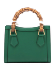 Pre-Loved Diana Bamboo Tote Leather Mini with Gold Hardware, Green