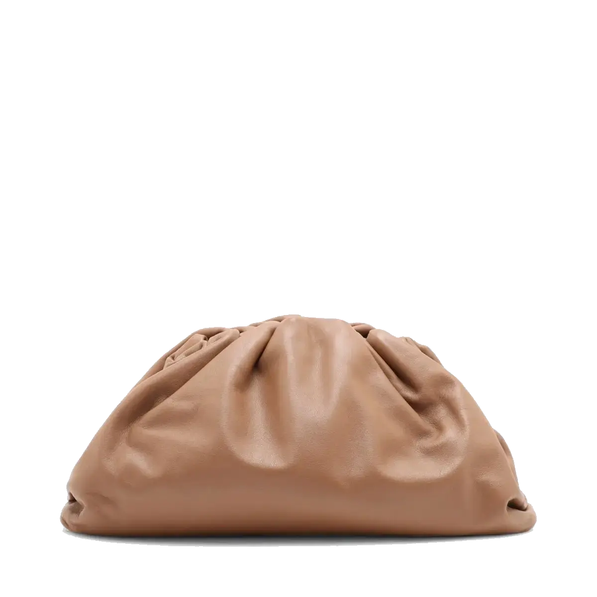 Pre-Loved The Pouch Clutch Leather with Gold Hardware, Camel