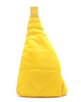 Pre-Loved Padded Nylon Triangle Sling Sling Bag Nylon with Silver Hardware, Yellow