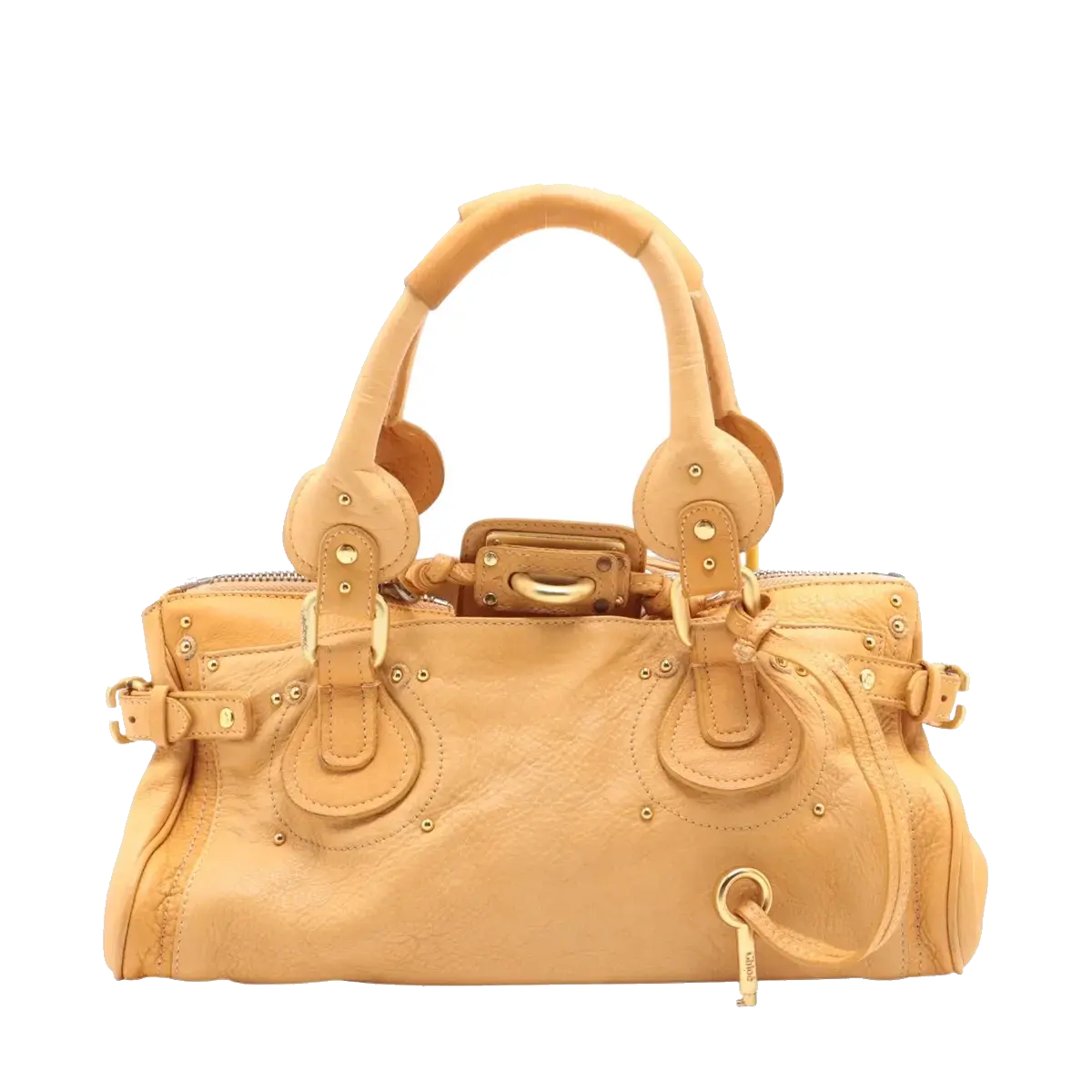 Pre-Loved Paddington Handbag Leather with Gold Hardware, Tan