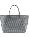 Pre-Loved Saint Louis Tote Goyardine Coated Canvas GM with Silver Hardware, Grey