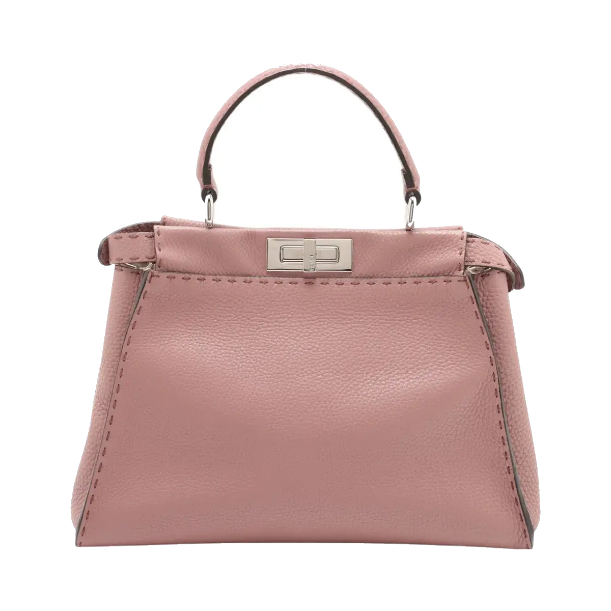 Pre-Loved Peekaboo Handbag Leather with Silver Hardware, Pink
