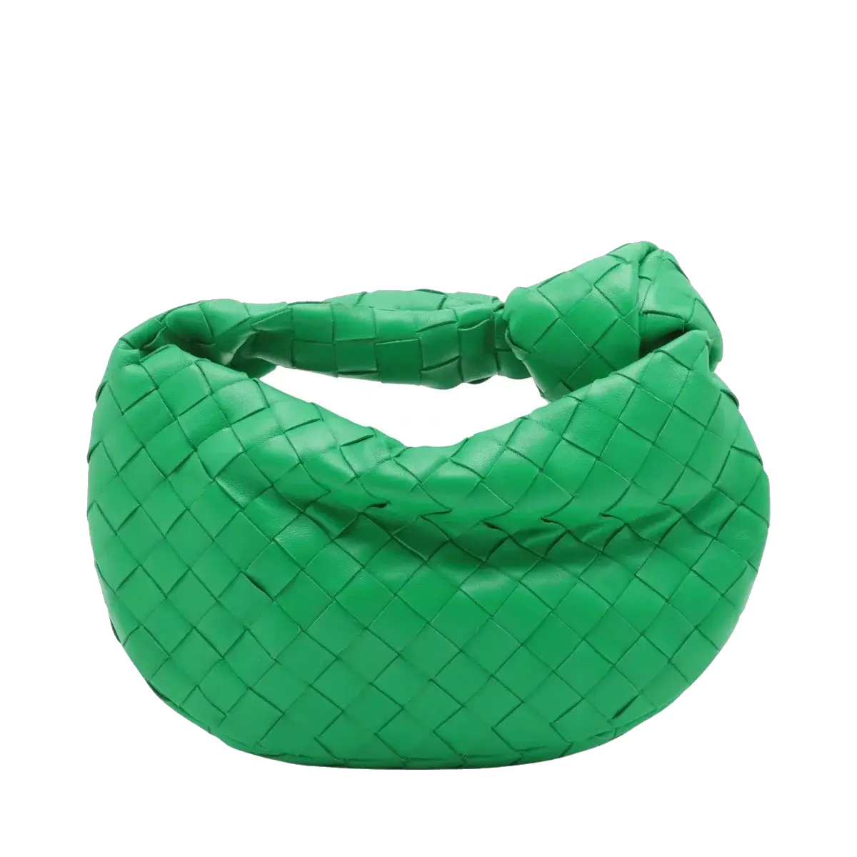 Pre-Loved Jodie Handbag Intrecciato Leather Mini with Gold Hardware, Green
