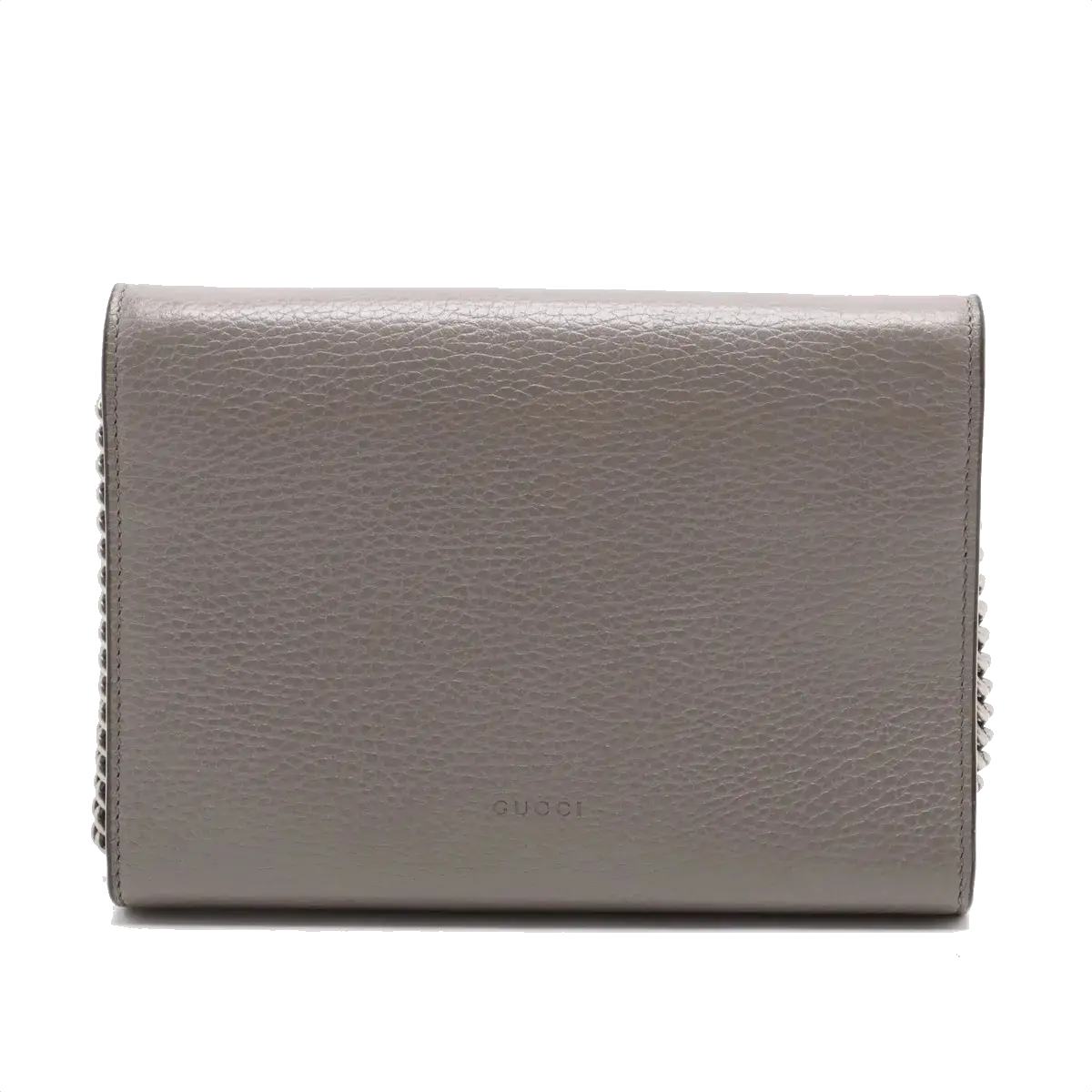 Pre-Loved Dionysus Super Mini Crossbody Bag Leather with Aged Silver Hardware, Gray