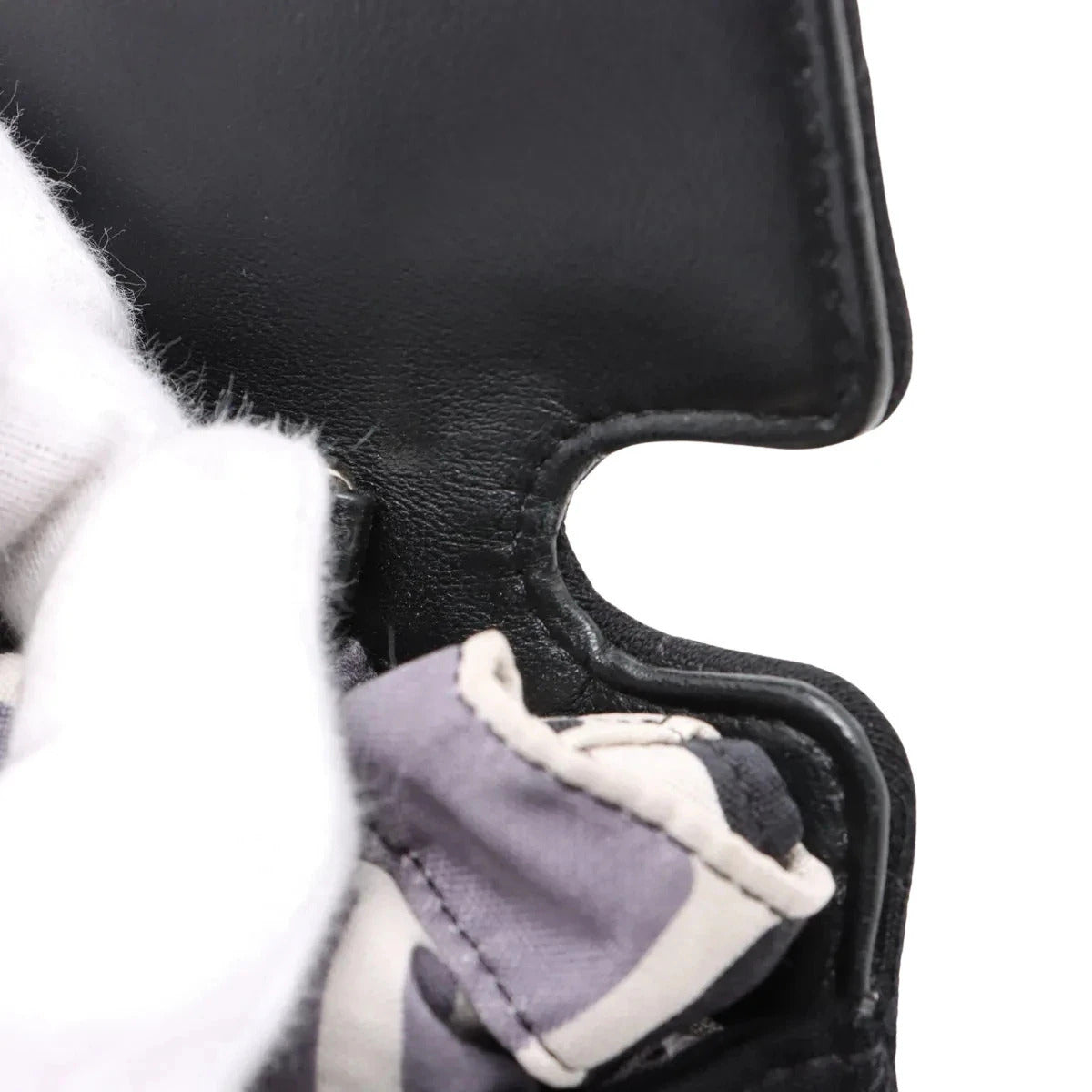 Pre-Loved Quilted Flap Bag with Foldable Tote Crossbody Bag Quilted Canvas Mini with Silver Hardware, Black