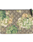 Pre-Loved GG Blooms Pouch Clutch Monogram Coated Canvas with Silver Hardware, Beige Multicolor