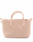 Pre-Loved Cabat Tote Intrecciato Leather Mini with Gold Hardware, Pink