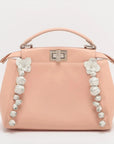 Pre-Loved Peekaboo Handbag Leather Mini with Silver Hardware, Pink