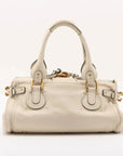 Pre-Loved Paddington Handbag Leather Medium with Aged Gold Hardware, Ivory