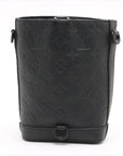 Pre-Loved Chiltern Bucket Crossbody Bag Monogram Leather Nano with Black Hardware, Black