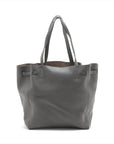 Pre-Loved Cabas Phantom Tote Leather Small with Gold Hardware, Gray