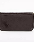 Pre-Loved Pochette Félicie Crossbody Bag Monogram Patent Leather with Gold Hardware, Amarante