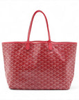 Pre-Loved Saint Louis Tote Goyardine Coated Canvas PM with Silver Hardware, Red