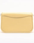 Pre-Loved Buci Crossbody Bag Leather with Silver Hardware, Vanilla Yellow
