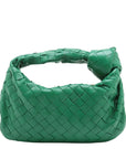 Pre-Loved Jodie Handbag Intrecciato Leather Mini with Gold Hardware, Green