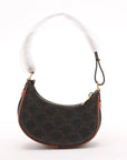 Pre-Loved Ava Shoulder Bag Triomphe Canvas Coated Mini with Gold Hardware, Brown