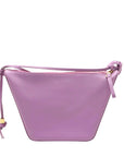 Pre-Loved Hammock Hobo Crossbody Bag Leather Mini with Gold Hardware, Purple