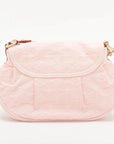 Pre-Loved Sunshine Crossbody Bag Monogram Denim Mini with Gold Hardware, Pink