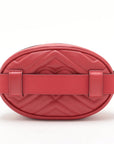 Pre-Loved GG Marmont Belt Bag Quilted Leather with Aged Gold Hardware, Red