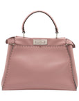 Pre-Loved Peekaboo Handbag Leather with Silver Hardware, Pink