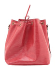 Pre-Loved Petit Noé Shoulder Bag Leather PM with Gold Hardware, Red