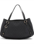 Pre-Loved Abbey D-Ring Tote GG Monogram Coated Canvas with Gold Hardware, Black