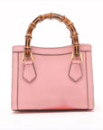 Pre-Loved Diana Bamboo Tote Leather Mini with Gold Hardware, Pink