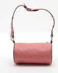 Pre-Loved Blondie Mini Barrel Shoulder Bag Leather Mini with Silver Hardware, Pink