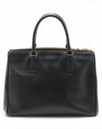Pre-Loved Galleria Double Zip Tote Leather Medium with Gold Hardware, Black