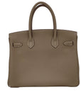 Pre-Loved Birkin Handbag Leather 30 with Gold Hardware, Etoupe