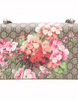 Pre-Loved Dionysus Blooms Shoulder Bag Monogram Coated Canvas Small with Aged Silver Hardware, Beige Ebony with Pink Floral