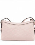 Pre-Loved Guccissima Crossbody Bag Monogram Leather Small with Gold Hardware, Light Pink