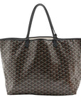 Pre-Loved Saint Louis Tote Goyardine Coated Canvas GM with Black Hardware, Black