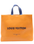 Pre-Loved Plaque Tote Tote Leather with Silver Hardware, Orange