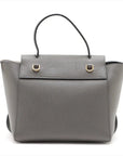 Pre-Loved Belt Bag Handbag Leather Micro with Gold Hardware, Grey