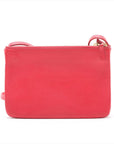 Pre-Loved Trio Crossbody Bag Leather Small with Gold Hardware, Pink