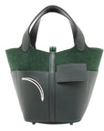 Pre-Loved Picotin Cargo Handbag Leather 18 with Palladium Hardware, Green